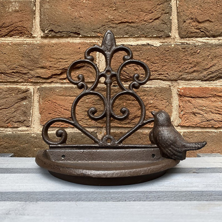 Marlow Home Co. Gotterdammerung Cast Iron Wall Mounted Bird Feeder